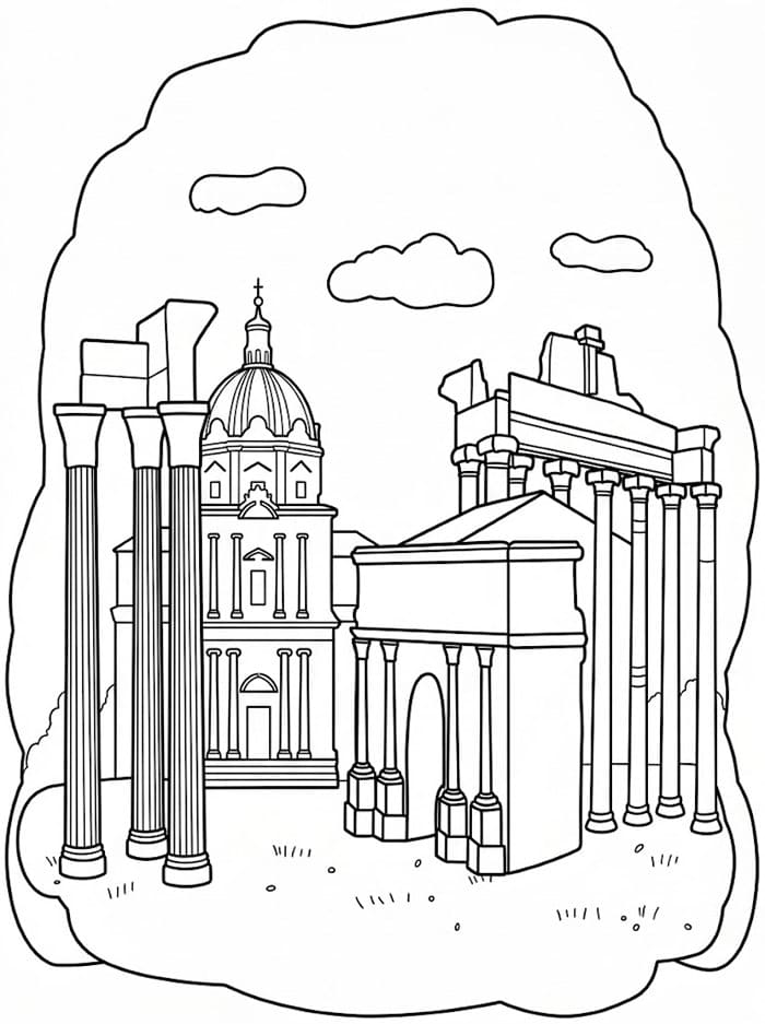 Forum Romanum fargelegging