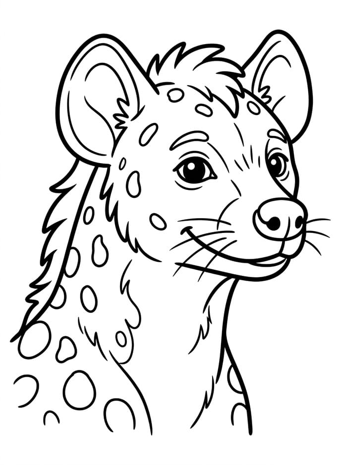 Hyena Portrait fargelegging