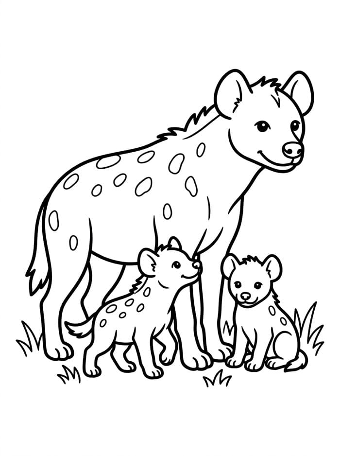 Hyenemor fargelegging