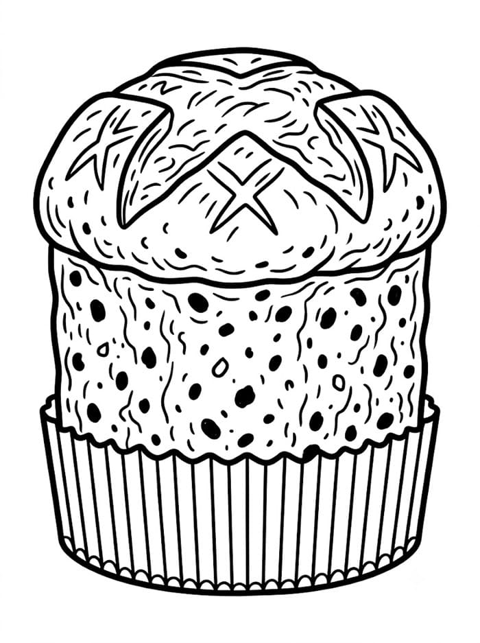 Italiensk panettonekake fargelegging