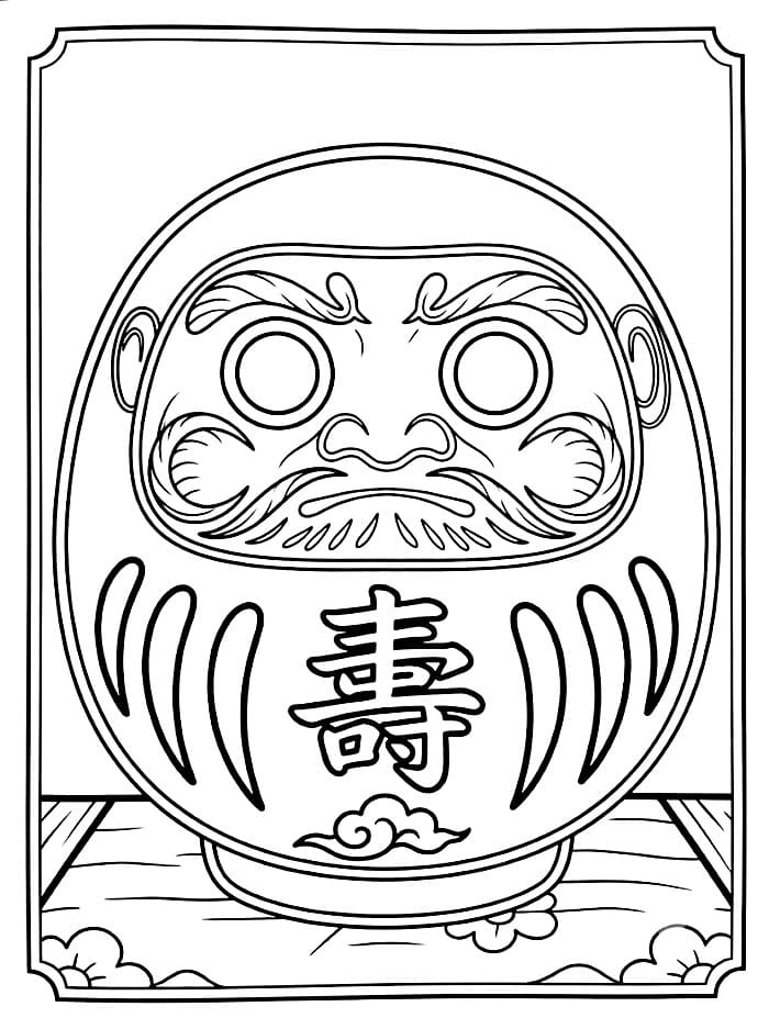 Japan Daruma-Dukke fargelegging
