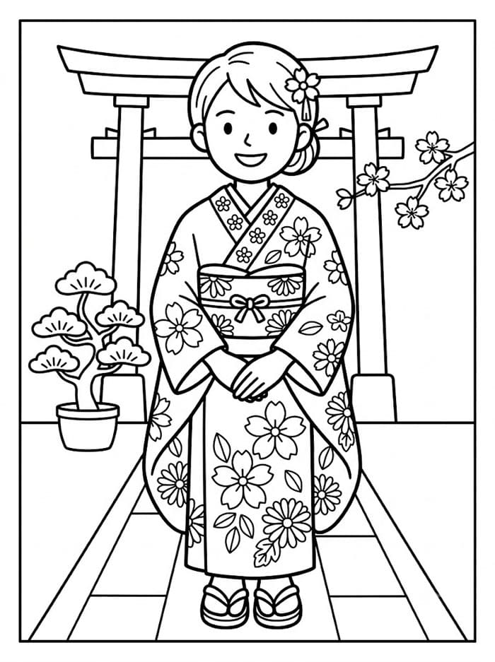 Japan Kimono fargelegging