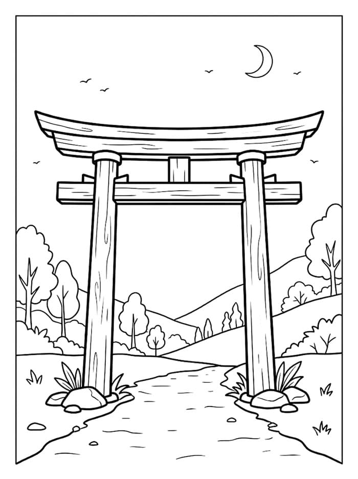 Japan Torii-port fargelegging