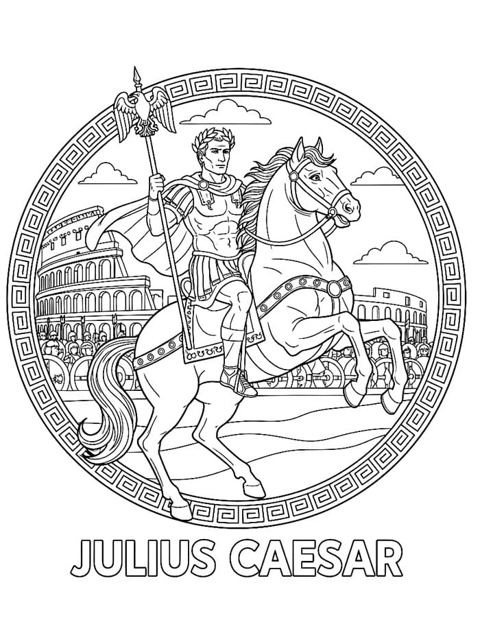 Julius Cæsar til hest fargelegging