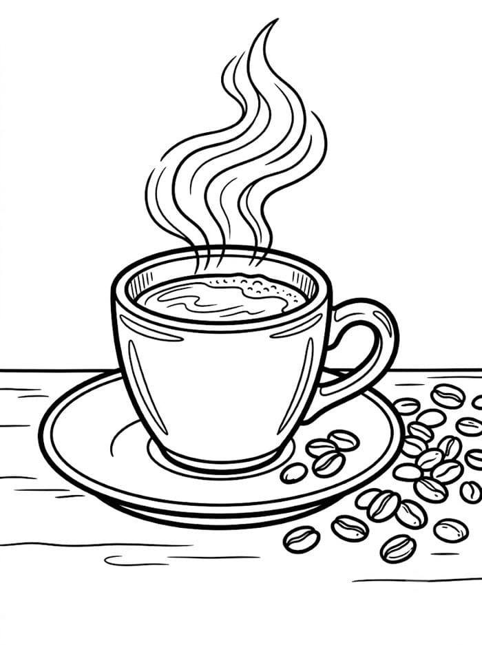 Kopp espresso fargelegging