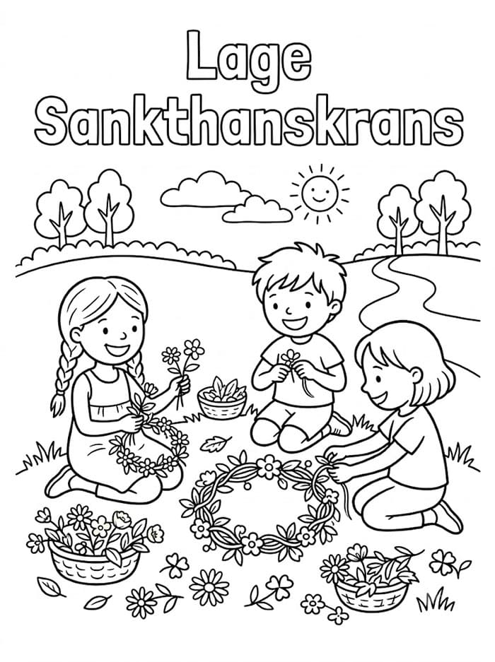 Lage Sankthanskrans fargelegging