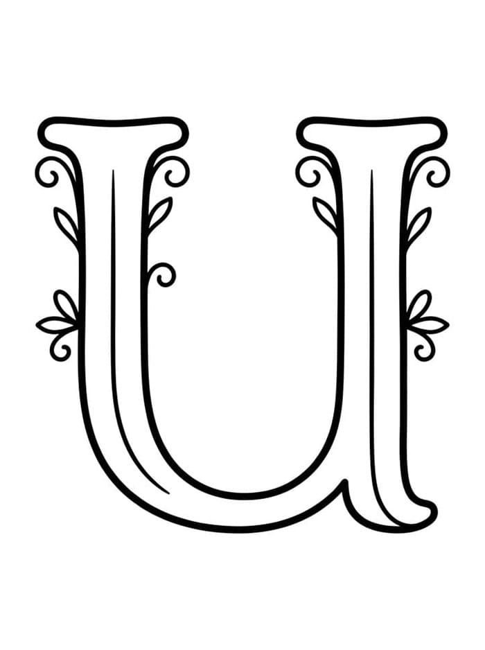 Middelalderstilbokstav U fargelegging