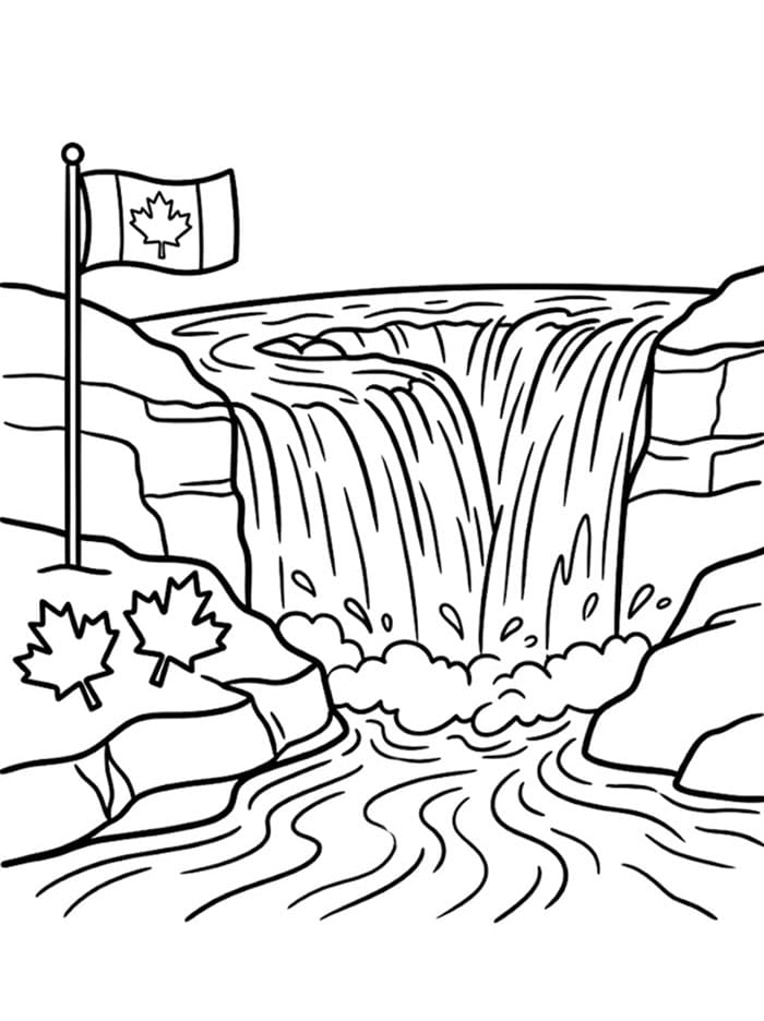Niagarafallene i Canada fargelegging