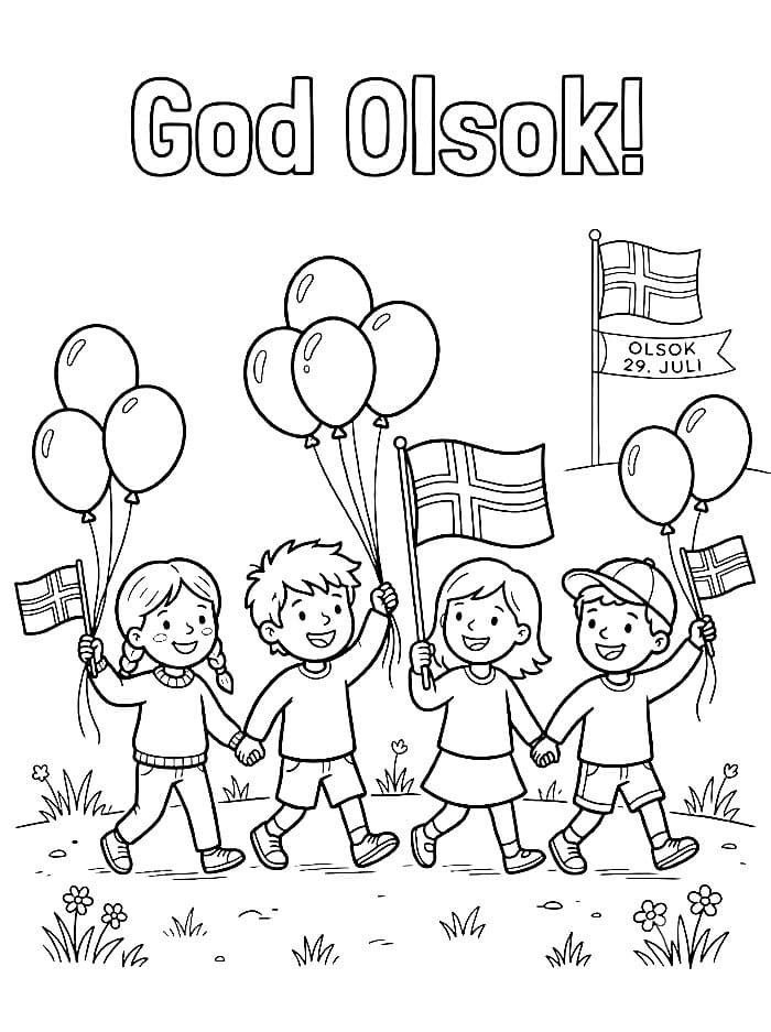 Olsok Ballonger fargelegging