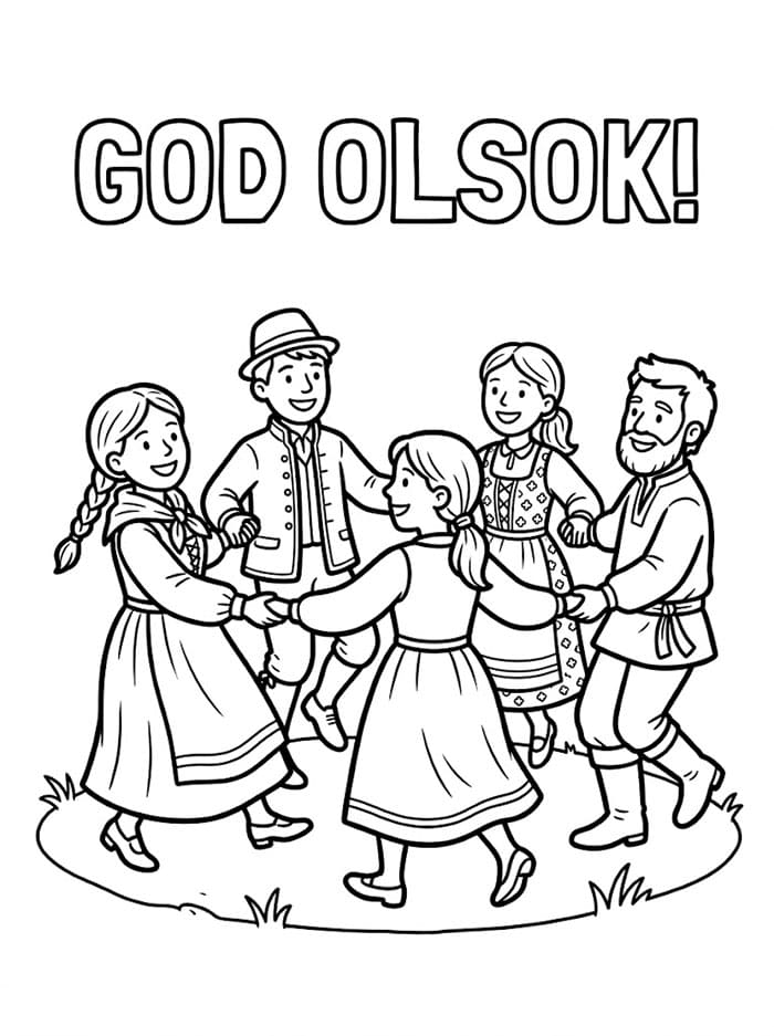 Olsok Dansering fargelegging
