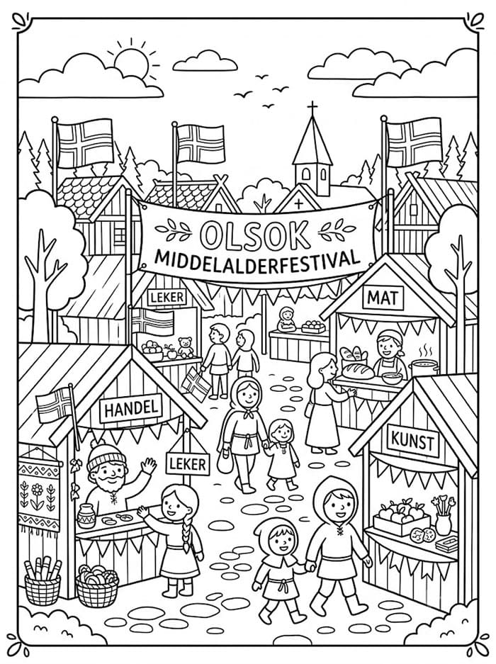 Olsok Festivalmarked fargelegging
