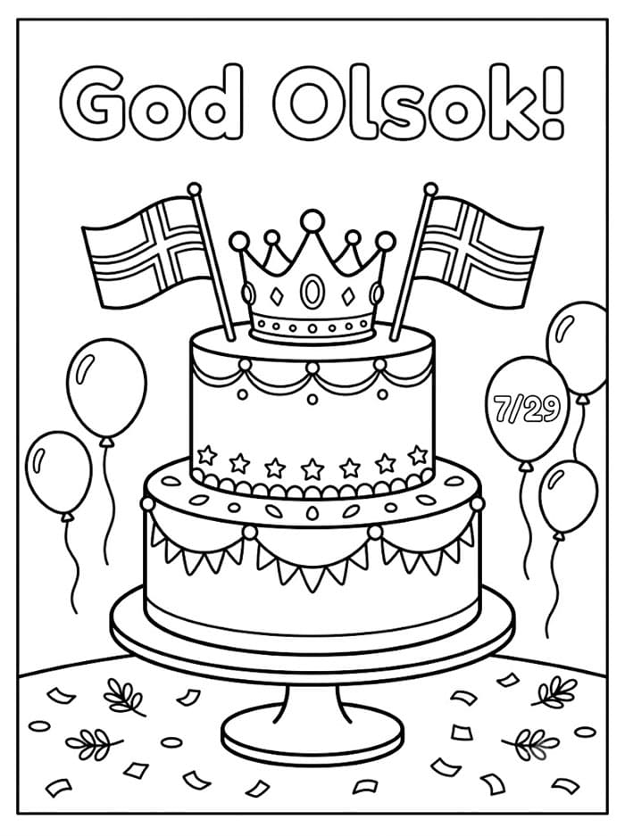 Olsok Festkake fargelegging