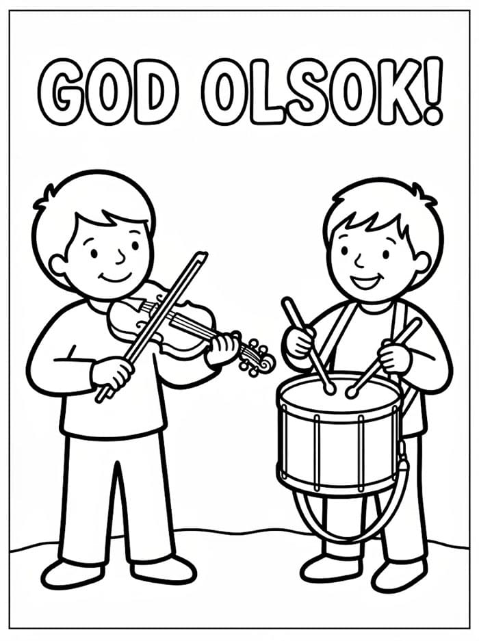Olsok Folkemusikk fargelegging