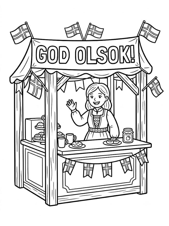Olsok Markedsbod fargelegging