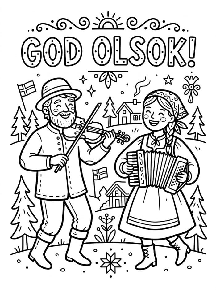 Olsok Musikere fargelegging