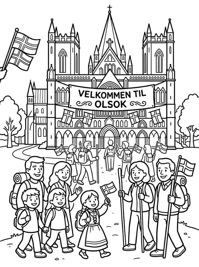 Olsok Pilegrimsfestival fargelegging