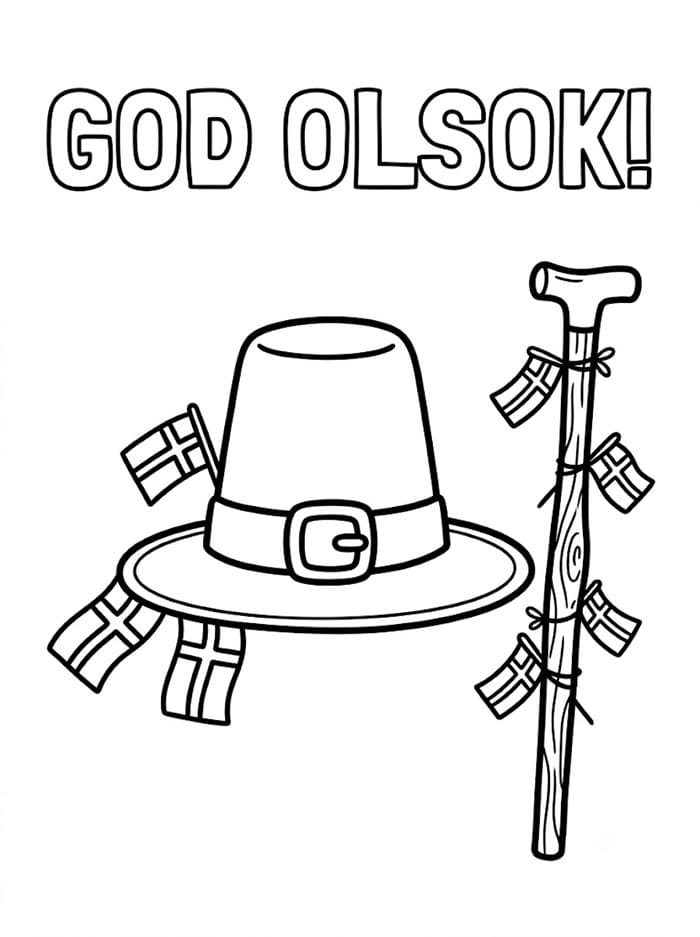 Olsok Pilegrimshatt fargelegging