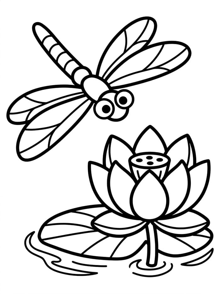 Øyenstikker og Lotus fargelegging