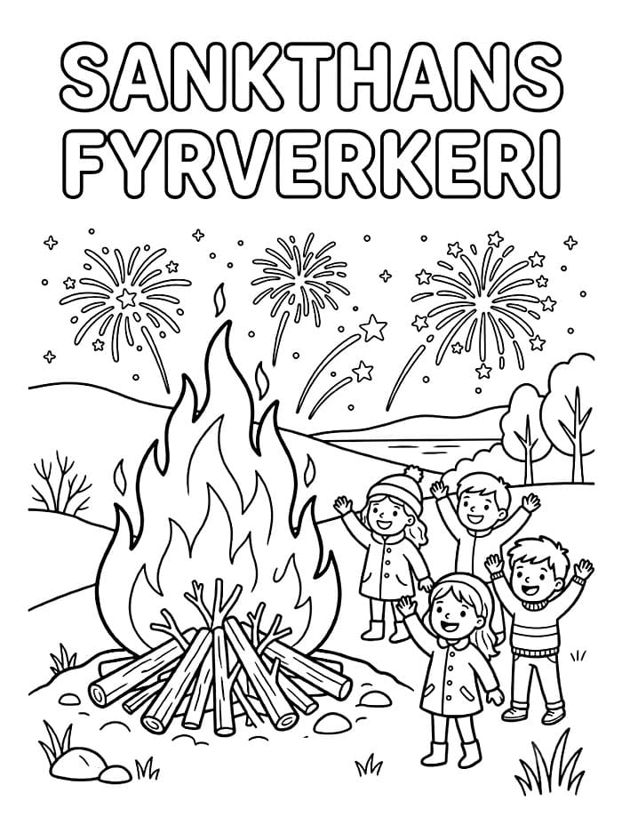 Sankthans Fyrverkeri fargelegging