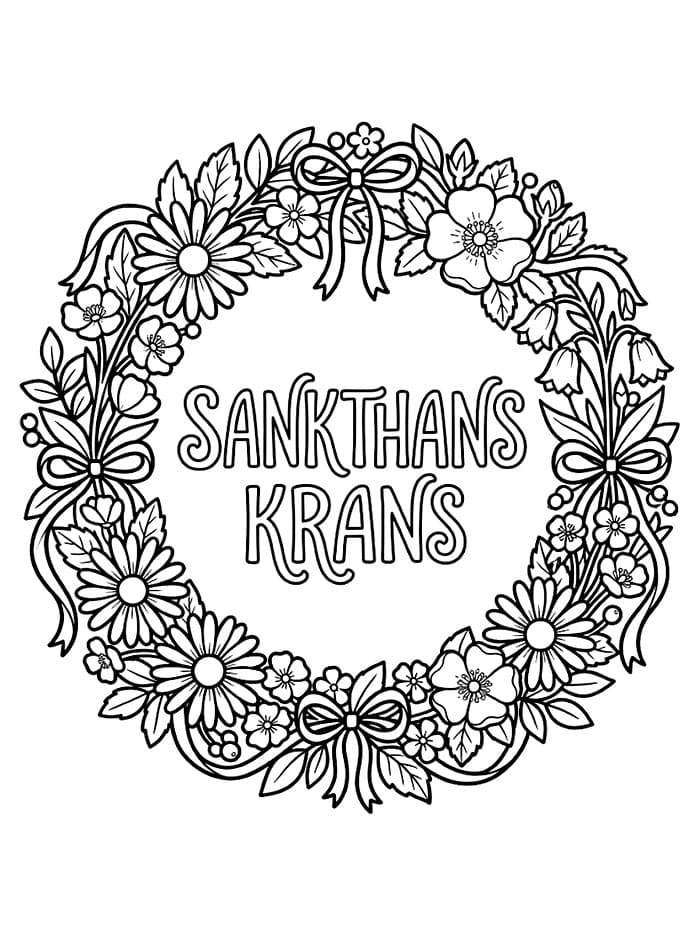 Sankthanskrans fargelegging