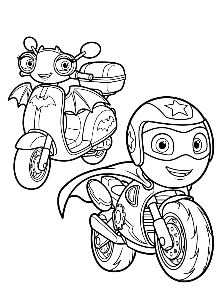 Scootio og Ricky Zoom fargelegging