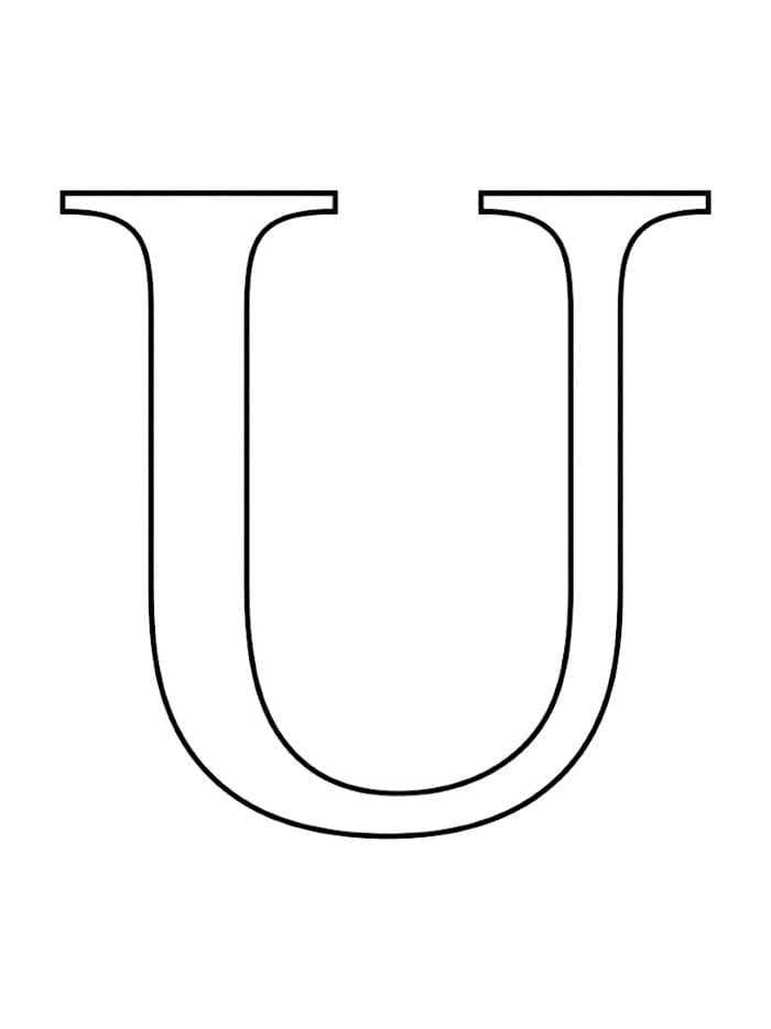 Serif Bokstaven U fargelegging
