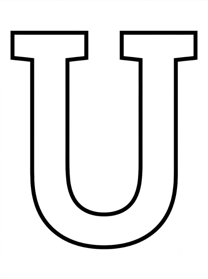 Slab Serif Bokstaven U fargelegging