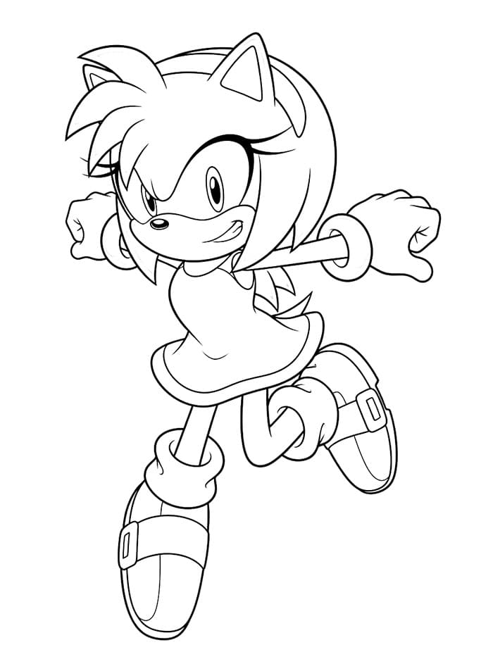 Amy Rose danser fargelegging