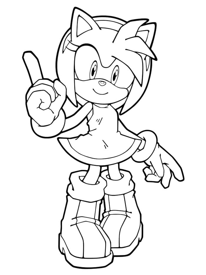 Amy Rose er lykkelig fargelegging
