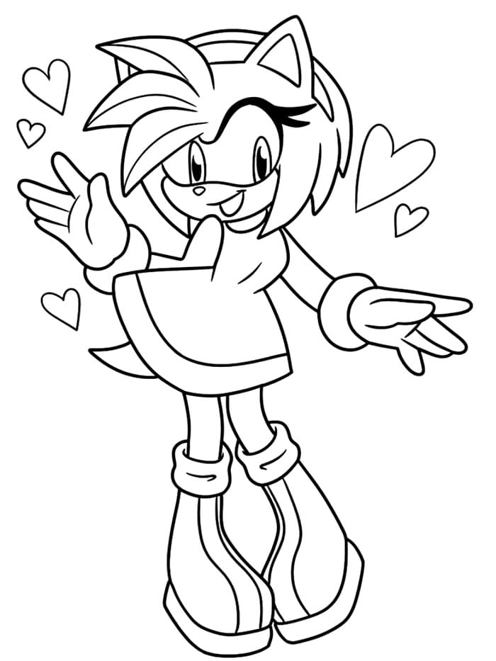 Amy Rose er nydelig fargelegging