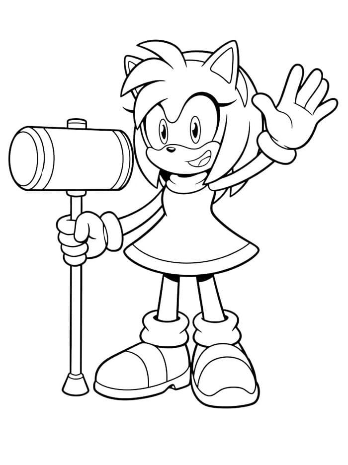 Amy Rose er vennlig fargelegging