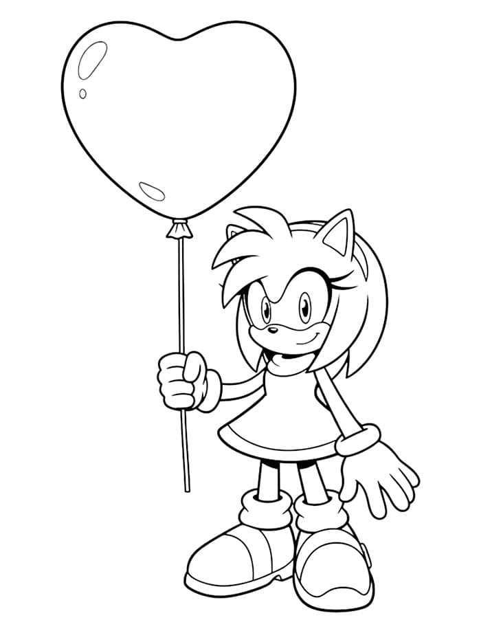 Amy Rose holder ballonger fargelegging
