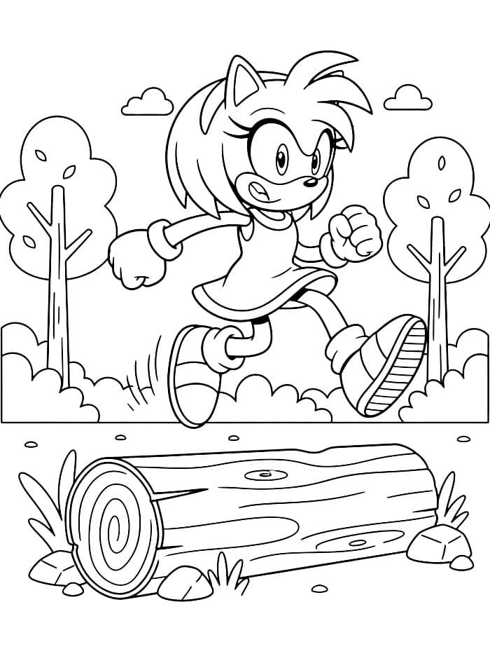 Amy Rose hopper opp fargelegging