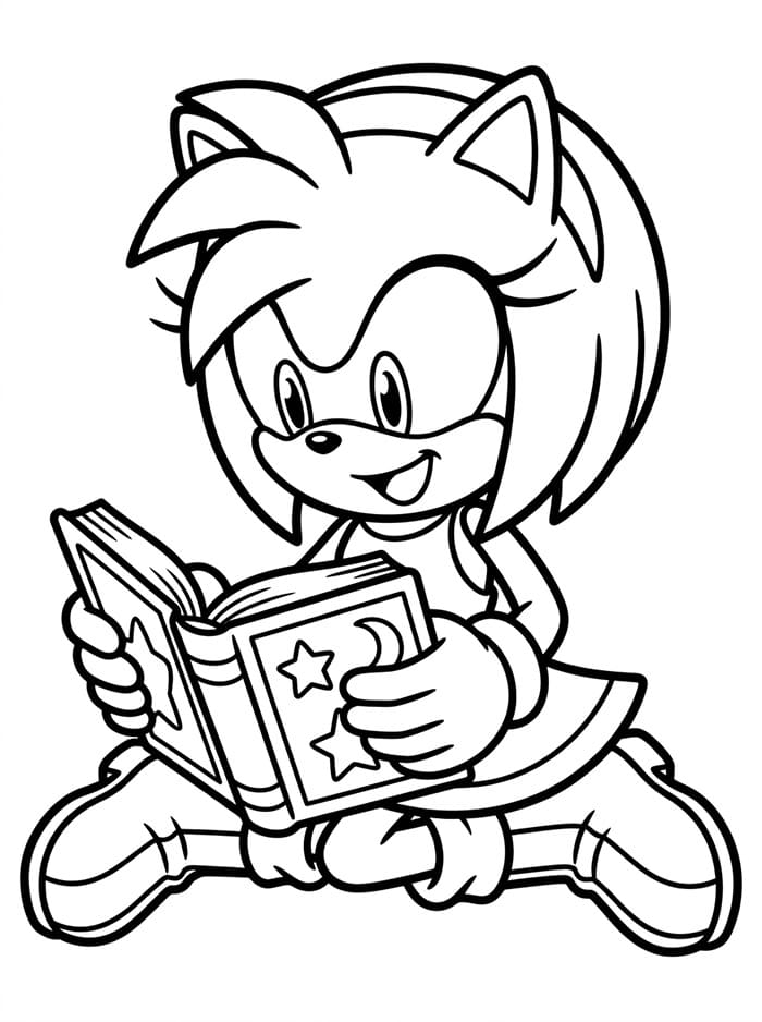 Amy Rose leser fargelegging
