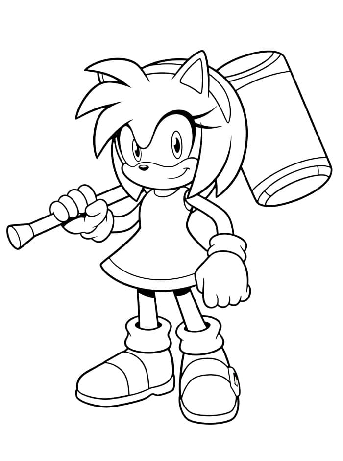 Amy Rose poserer fargelegging