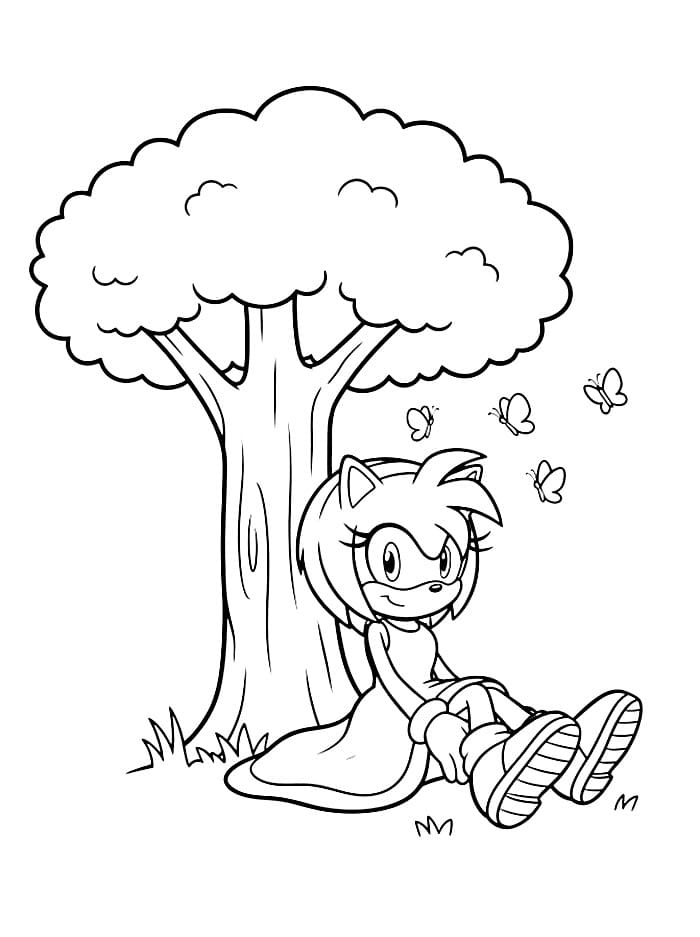 Amy Rose tar en pause fargelegging