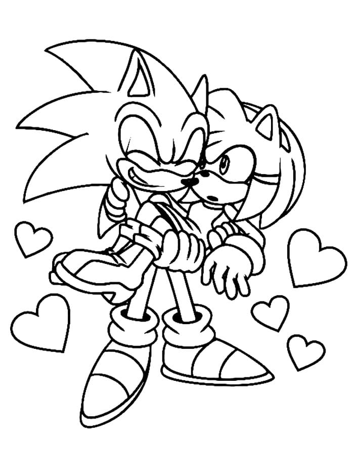 Amy Rose utskrivbar fargelegging
