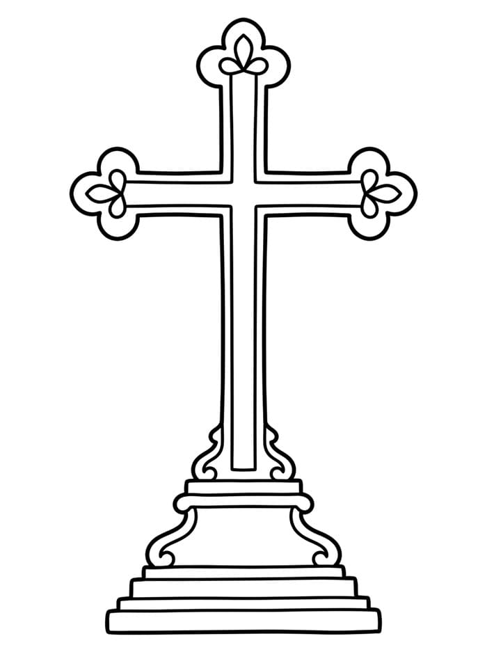 Bilde av kirke Kryss fargelegging
