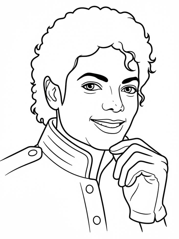Bilde av Michael Jackson fargelegging