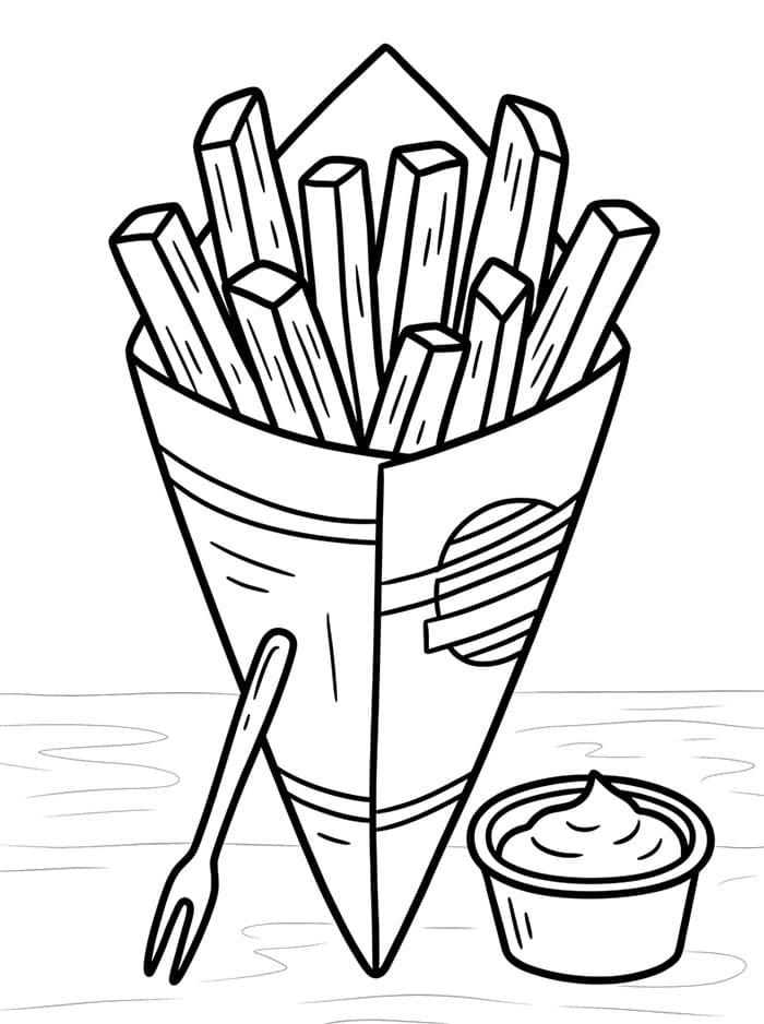 Bilde av pommes frites fargelegging