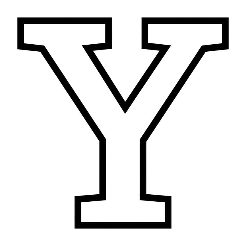 Bokstaven Y slab serif fargelegging