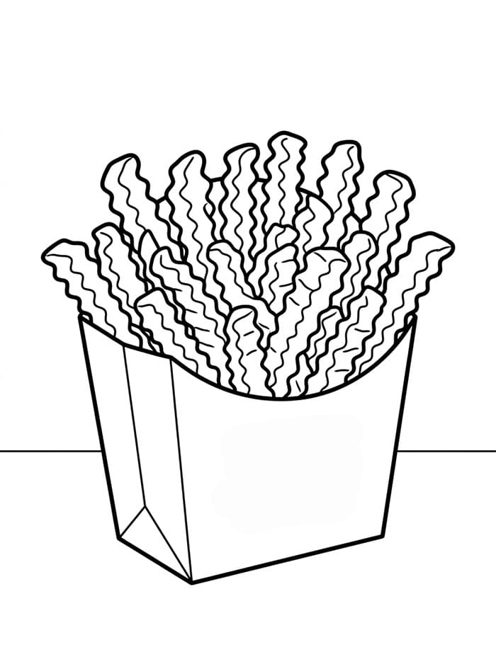 Bølgete Pommes frites fargelegging