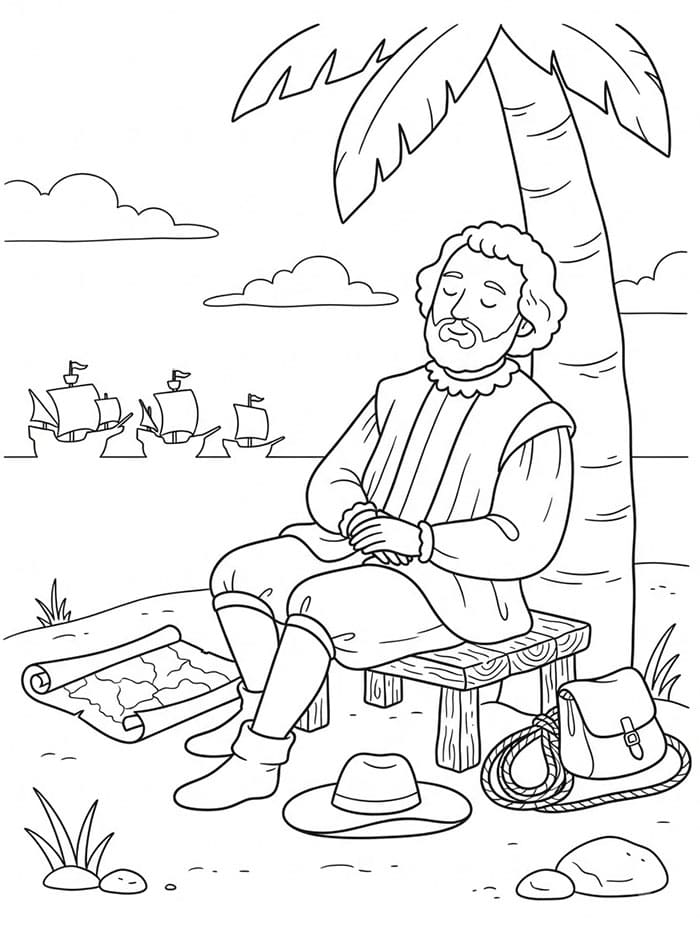 Christopher Columbus hviler fargelegging