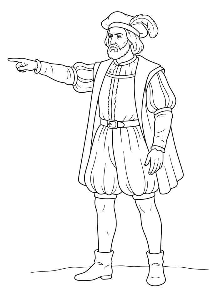 Christopher Columbus peker fargelegging