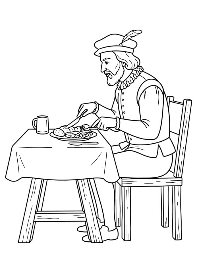 Christopher Columbus spiser fargelegging