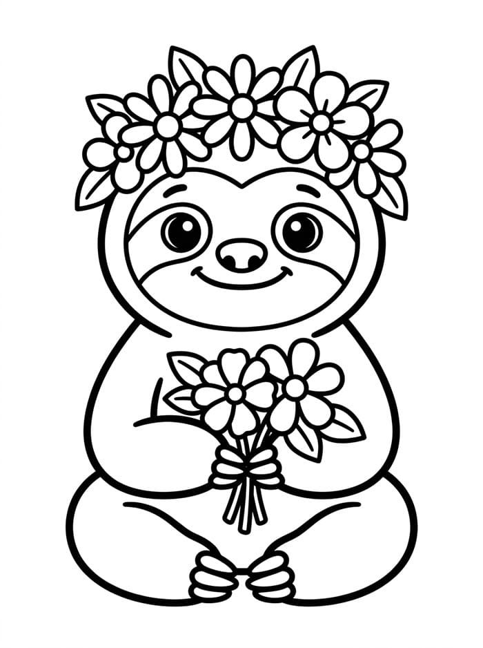 Dovendyr med blomster fargelegging