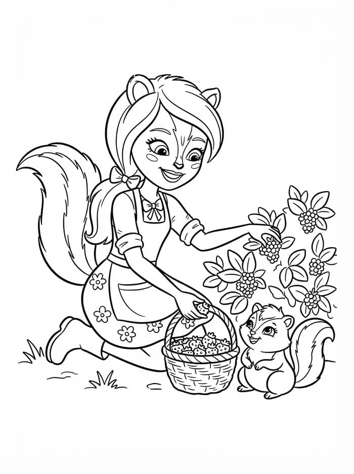 Enchantimals Sage Skunk høster fargelegging