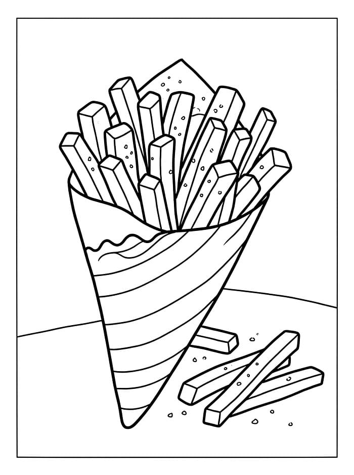 Gratis pommes frites fargelegging