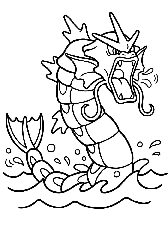 Gyarados brøler fargelegging