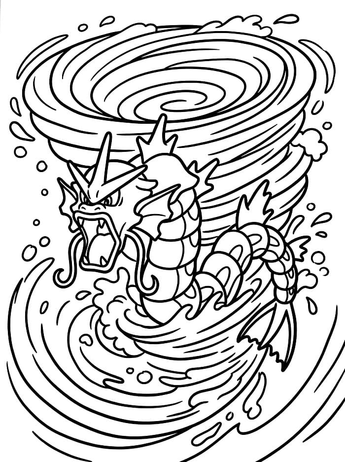 Gyarados i boblebad fargelegging